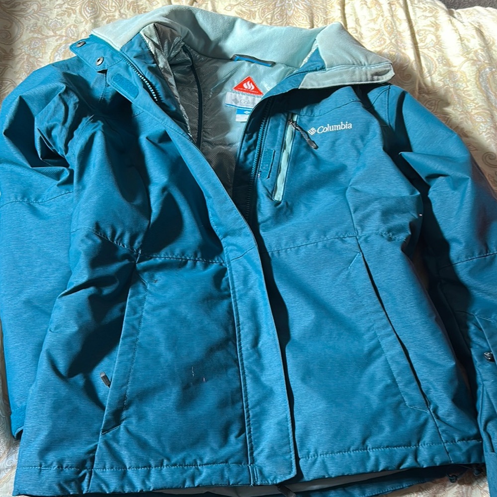 Columbia Teal Outdoor Jacket Omni heat
